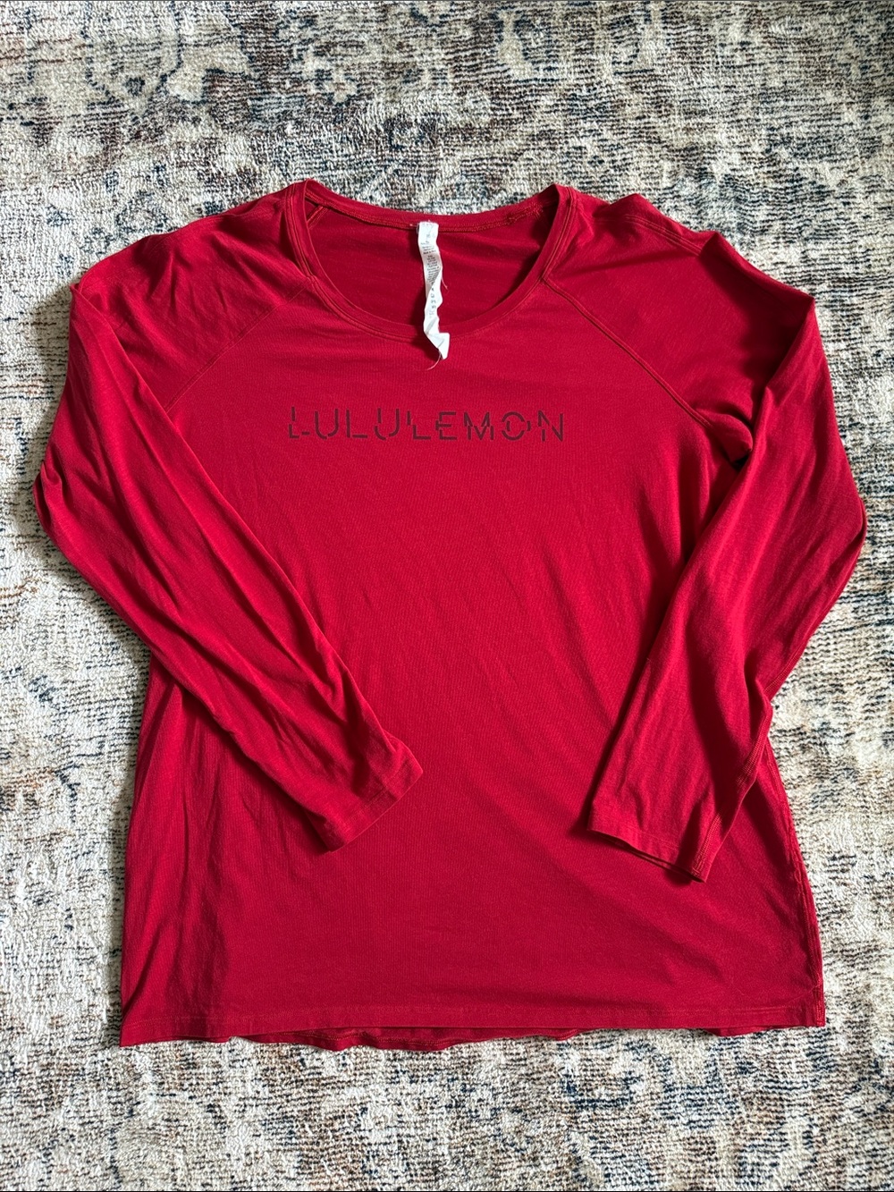 lululemon athletica Red Long Sleeve Crew Top
